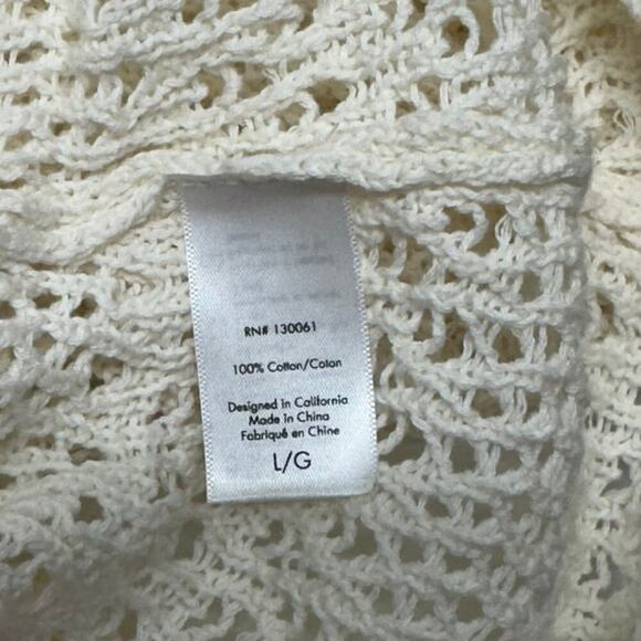 NWTs L*SPACE Sofia Cover-Up Button Down Cardigan in cream (L) - Picture 11 of 12